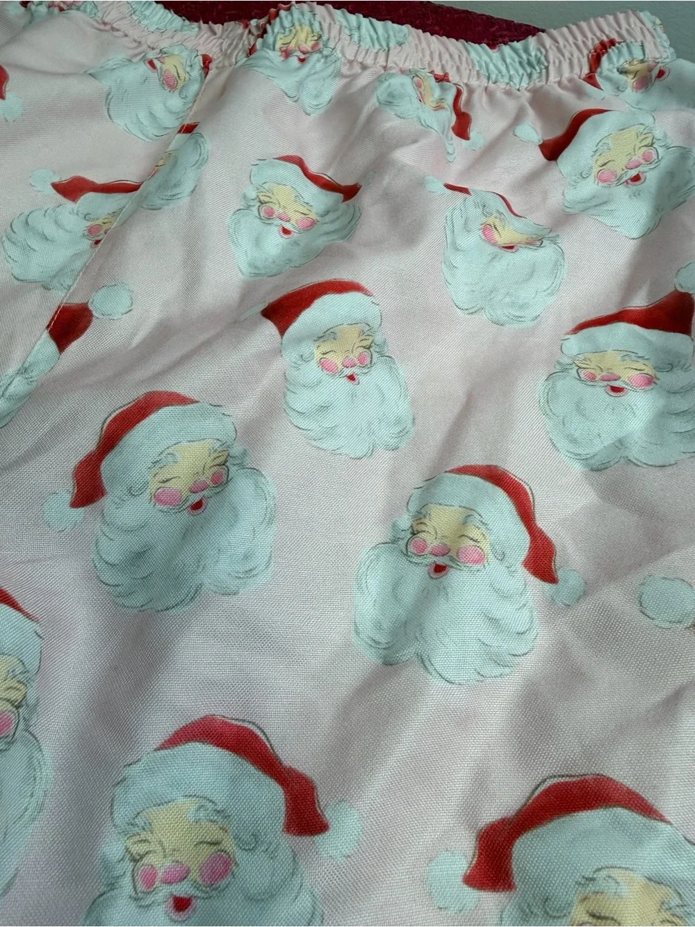 Mud Pie Pink Santa women’s pajama shorts